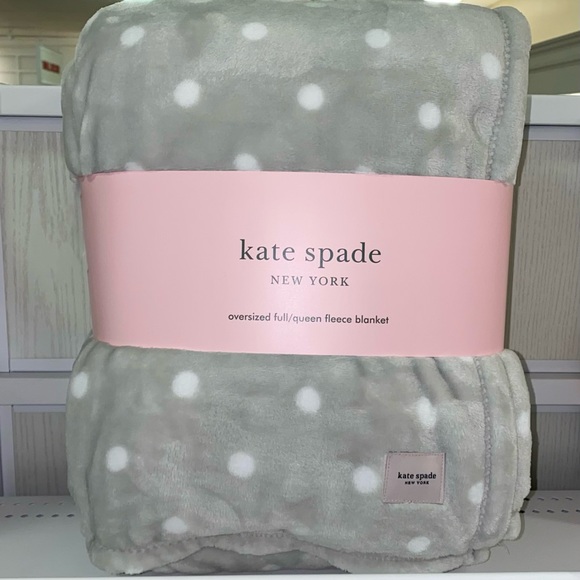 kate spade Bedding Kate Spade Full Queen Gray White Polka Dot